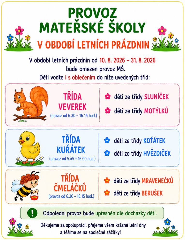 Prázdninový provoz_srpen